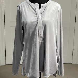 RALPH LAUREN Velour Henley Top